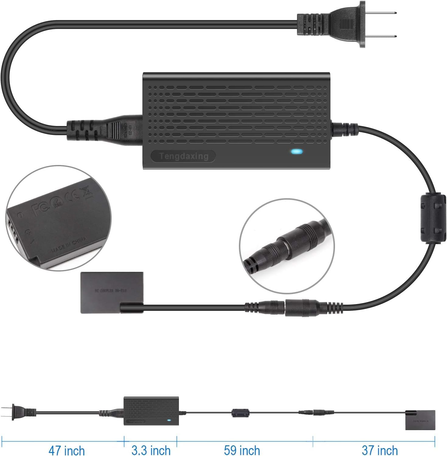 Tengdaxing Ack E18 Power Adapter Lp E17 Dummy Battery For Canon Eos Rebel T6I T6S T7I T8I Sl2 Sl3 77D 200D 200D Ii 250D 750D 760D 800D 850D 8000D Rp R8 R10 Cameras