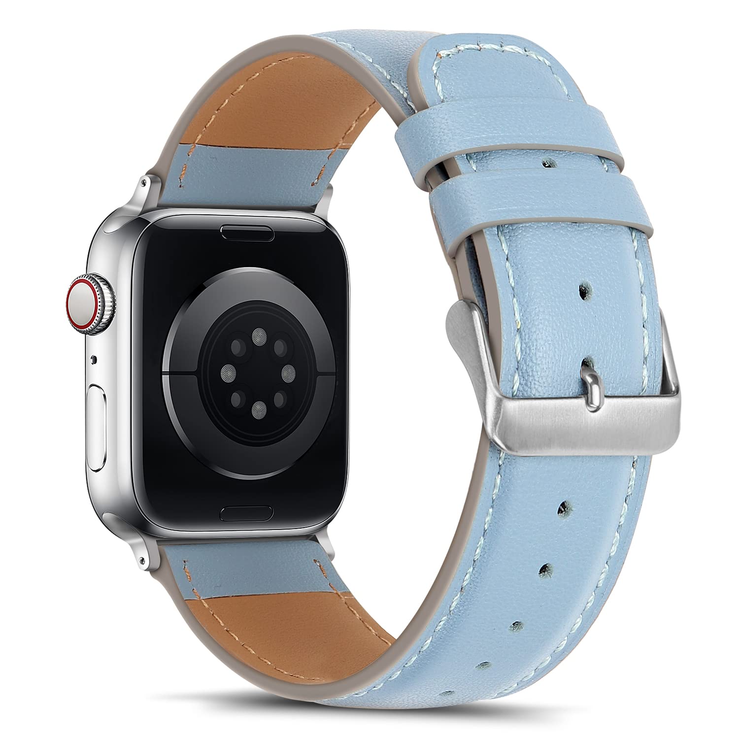 Anlinser Bands Compatible With Apple Watch Band 45Mm 44Mm 42Mm 41Mm 40Mm 38Mm For Women Men, Leather Replacement Strap Design Fo