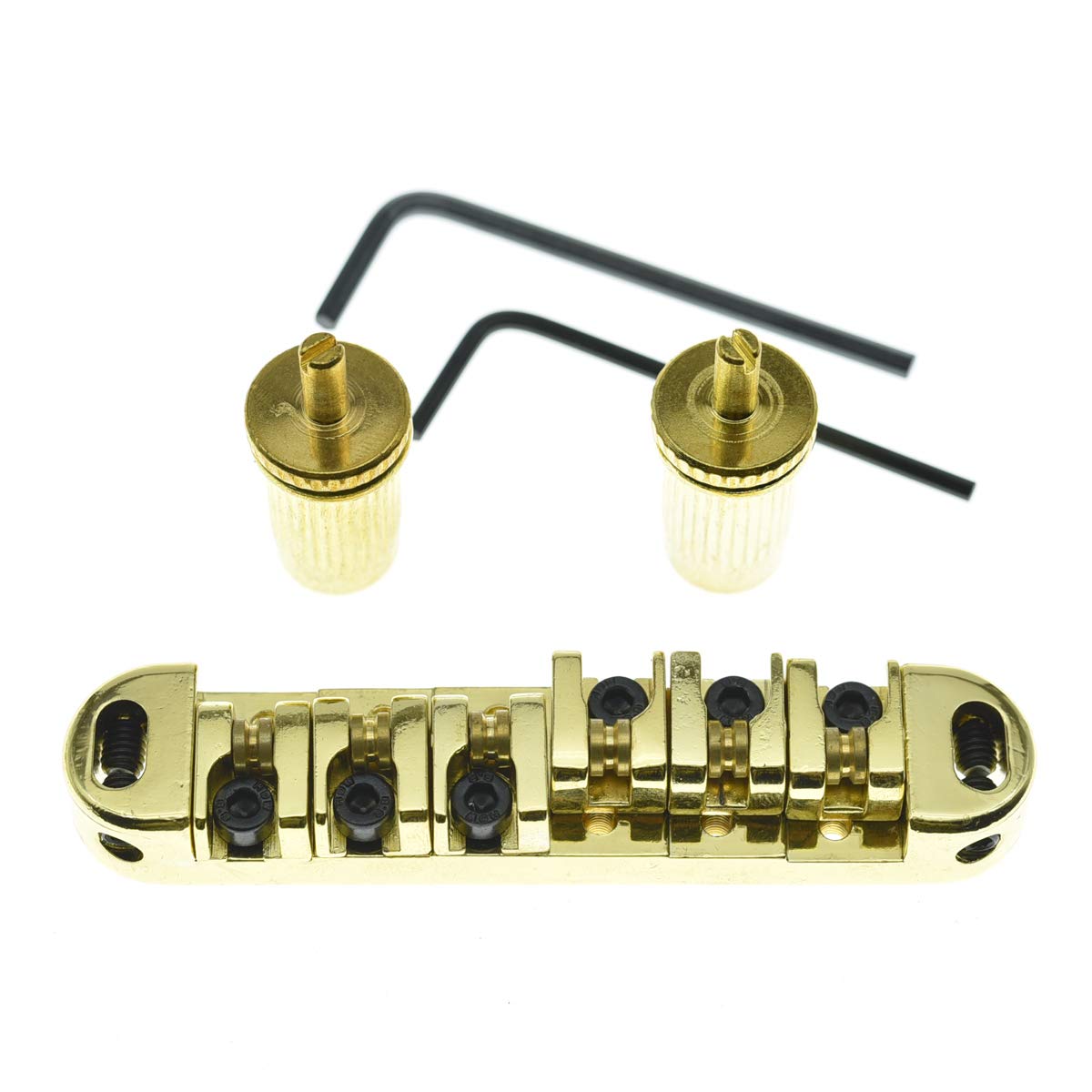 Kaish Lp Tune-O-Matic Roller Saddle Bridge Tailpiece Stopbar Set For Les Paul Gold
