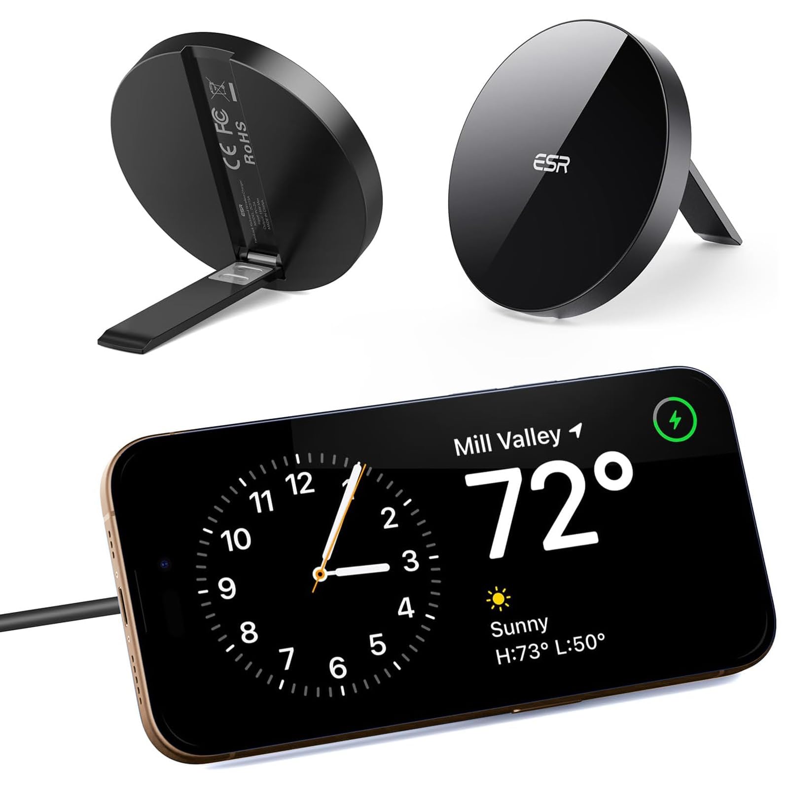 Esr For Magsafe Charger, Wireless Charger Kickstand, Charging Pad For Iphone 16/15/14/13/12 Series And Airpods 4/3/Pro/Pro 2, St