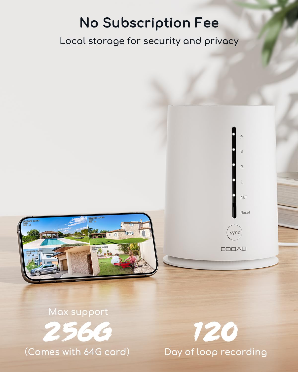 Cooau Cameras For Home Security Outdoor,4Mp Solar Security Camera Wireless System,4 Cam Kit,360 Pan & Tilt,Color Night Vision,Mo