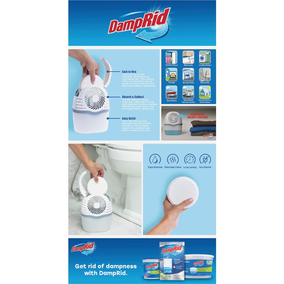Damprid Fresh Scent Moisture Absorber 2 Pk Solid