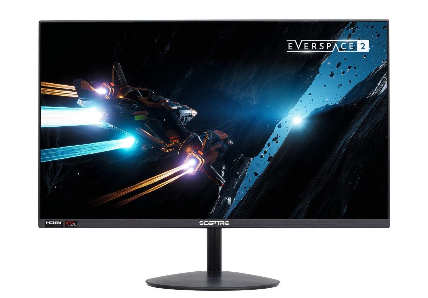 Sceptre 24'' 75Hz Full Hd 1080P Led Monitor Hdmi Vga Build In Speakers, Brushed Black 2019 (E248W 19203Rs)