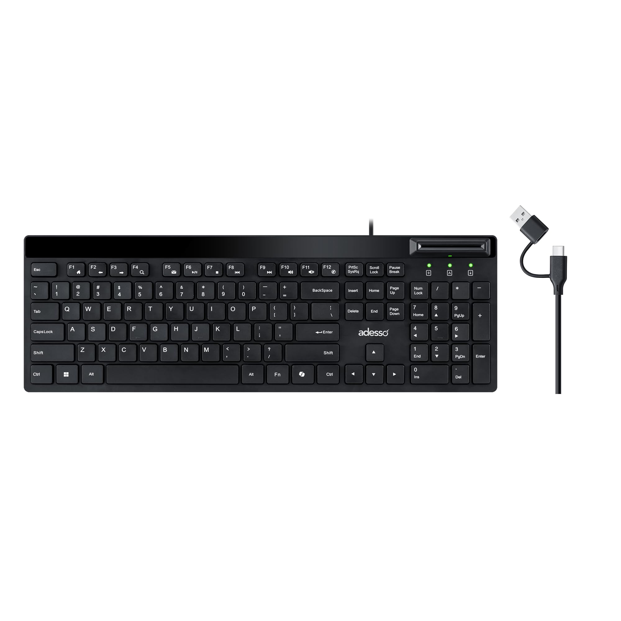The Adesso Akb-140Sb Is A Low-Profile Keyboard Designed For Both Efficiency And