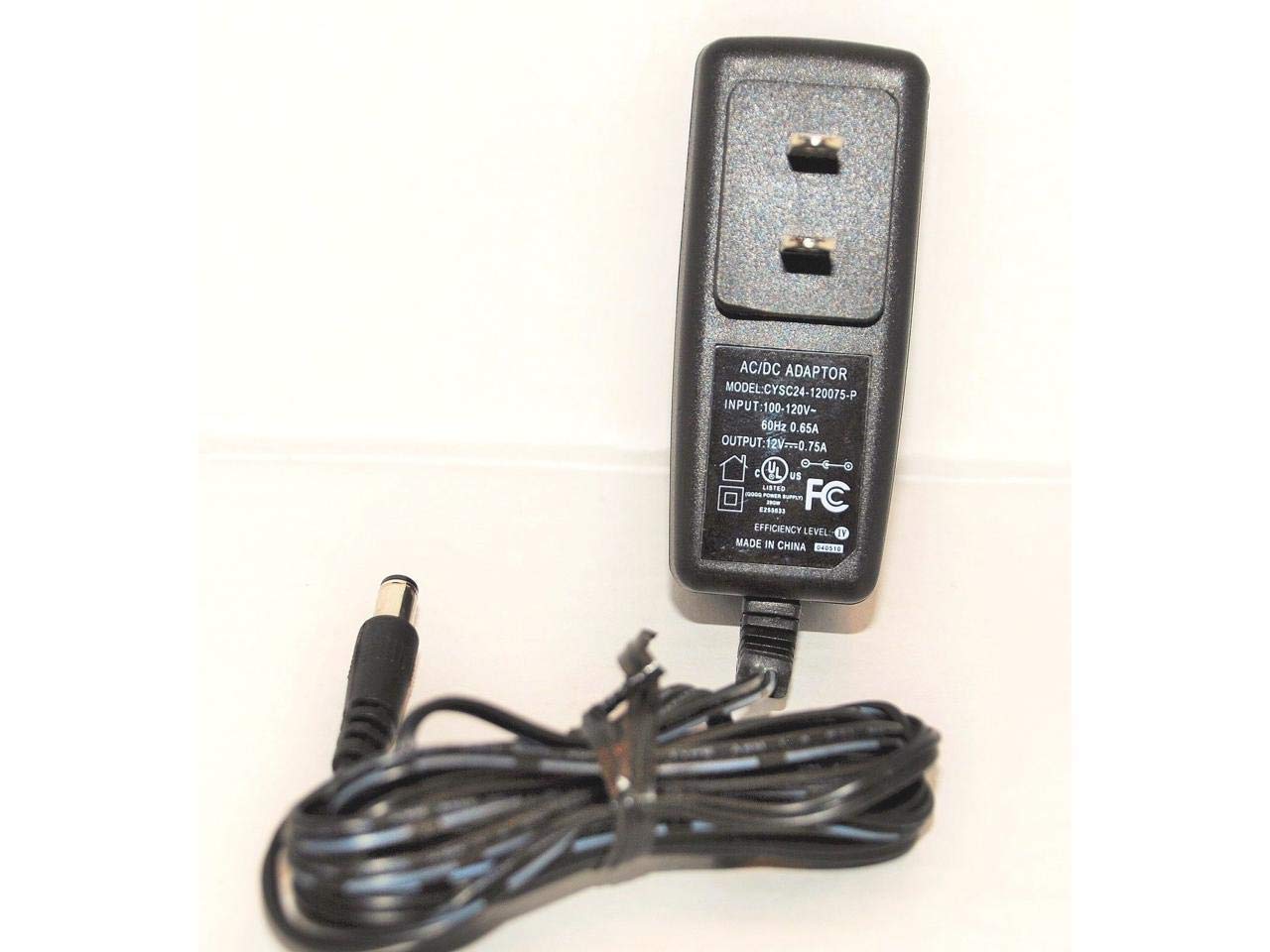 AC/DC ADAPTER POWER SUPPLY CYSC24-120075-P 100-120V 60Hz 0.65A 12V 0.75A