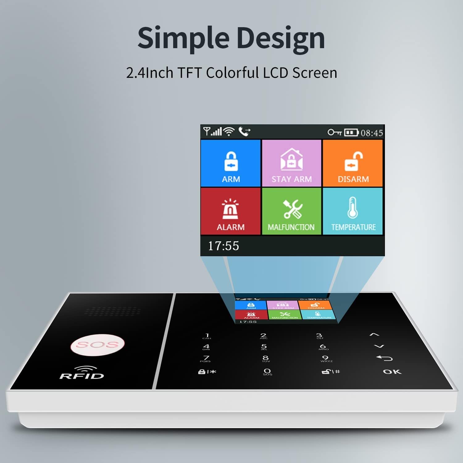 Alarm System For Home Security,Wifi+Gsm 4G Diy Alarm Kit With Phone App Alert, Door/Window Sensor, Remote, Work With Alexa And G