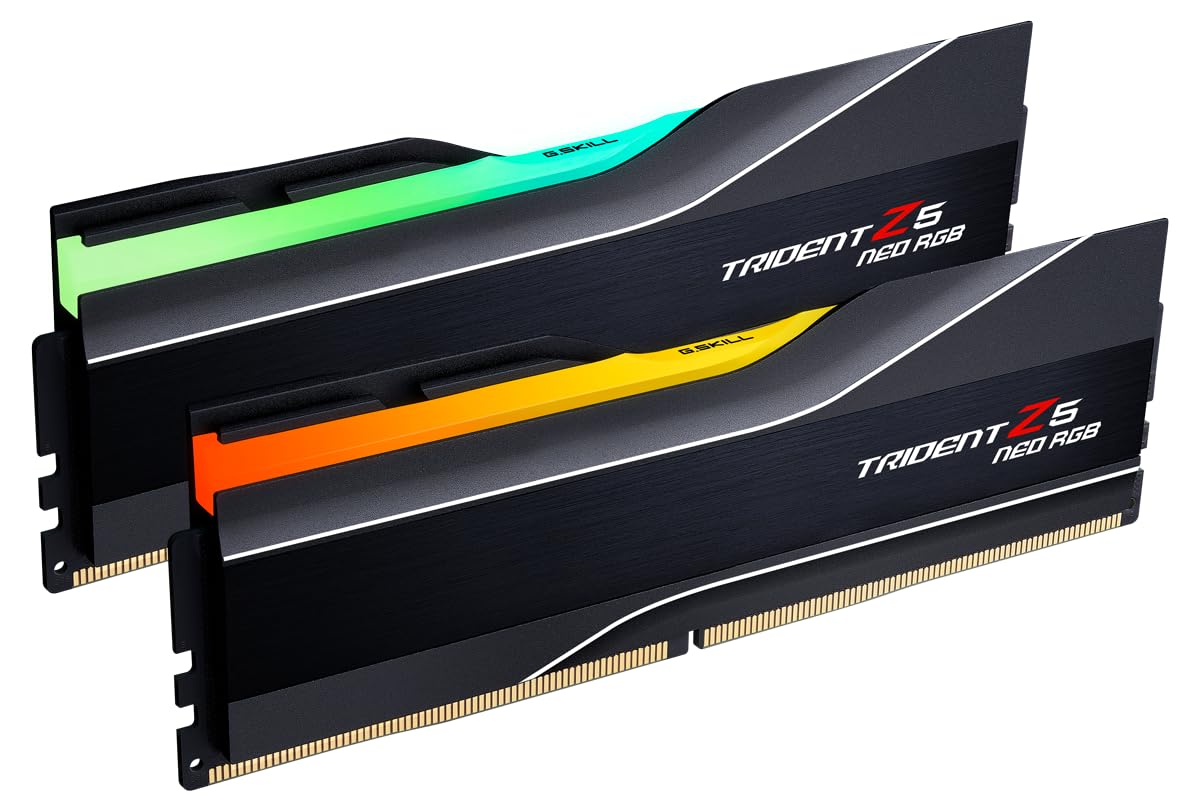 G.SKILL Trident Z5 Neo RGB Series (AMD Expo) DDR5 RAM 32GB (2x16GB) 6000MT/s CL36-36-36-96 1.35V Desktop Computer Memory UDIMM - Matte Black (F5-6000J3636F16GX2-TZ5NR)