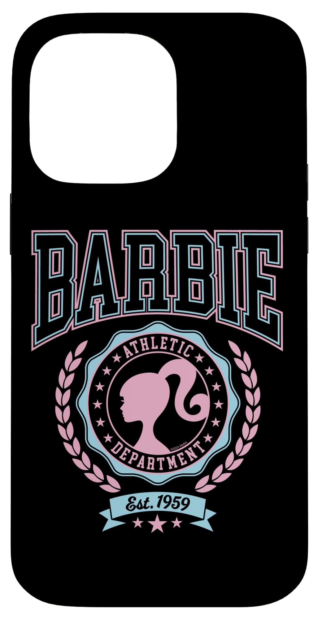 Iphone 14 Pro Max Barbie   Varsity Athletic Department Silhouette Logo Case