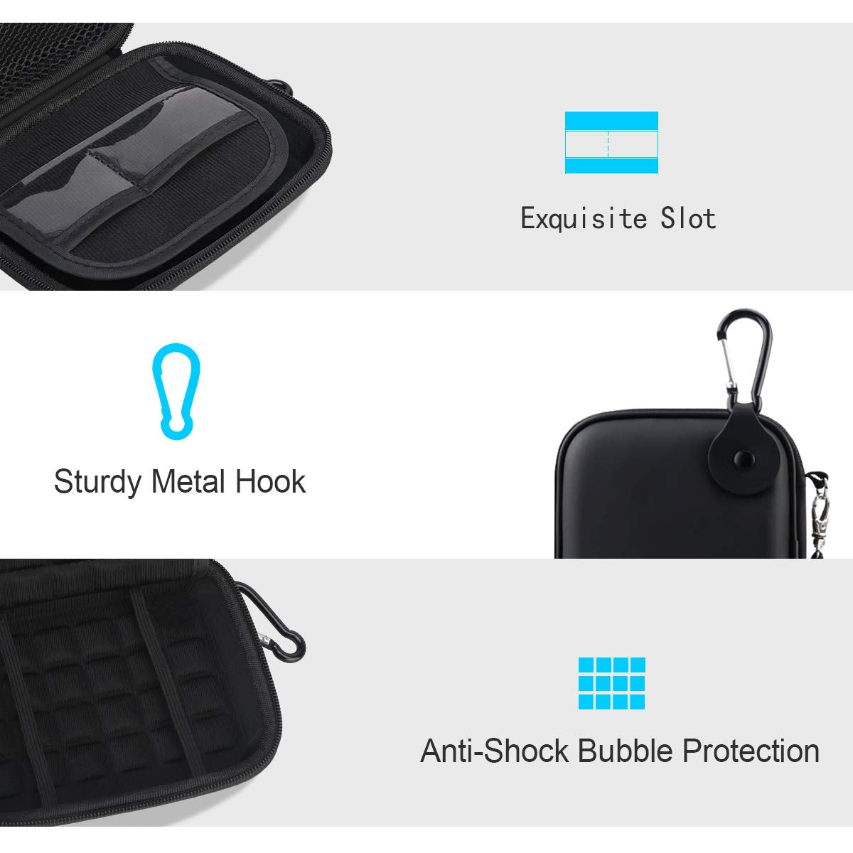 Lacdo Hard Drive Carrying Case For Seagate Portable, Seagate One Touch, Seagate Ultra Touch, Backup Plus Slim Portable External
