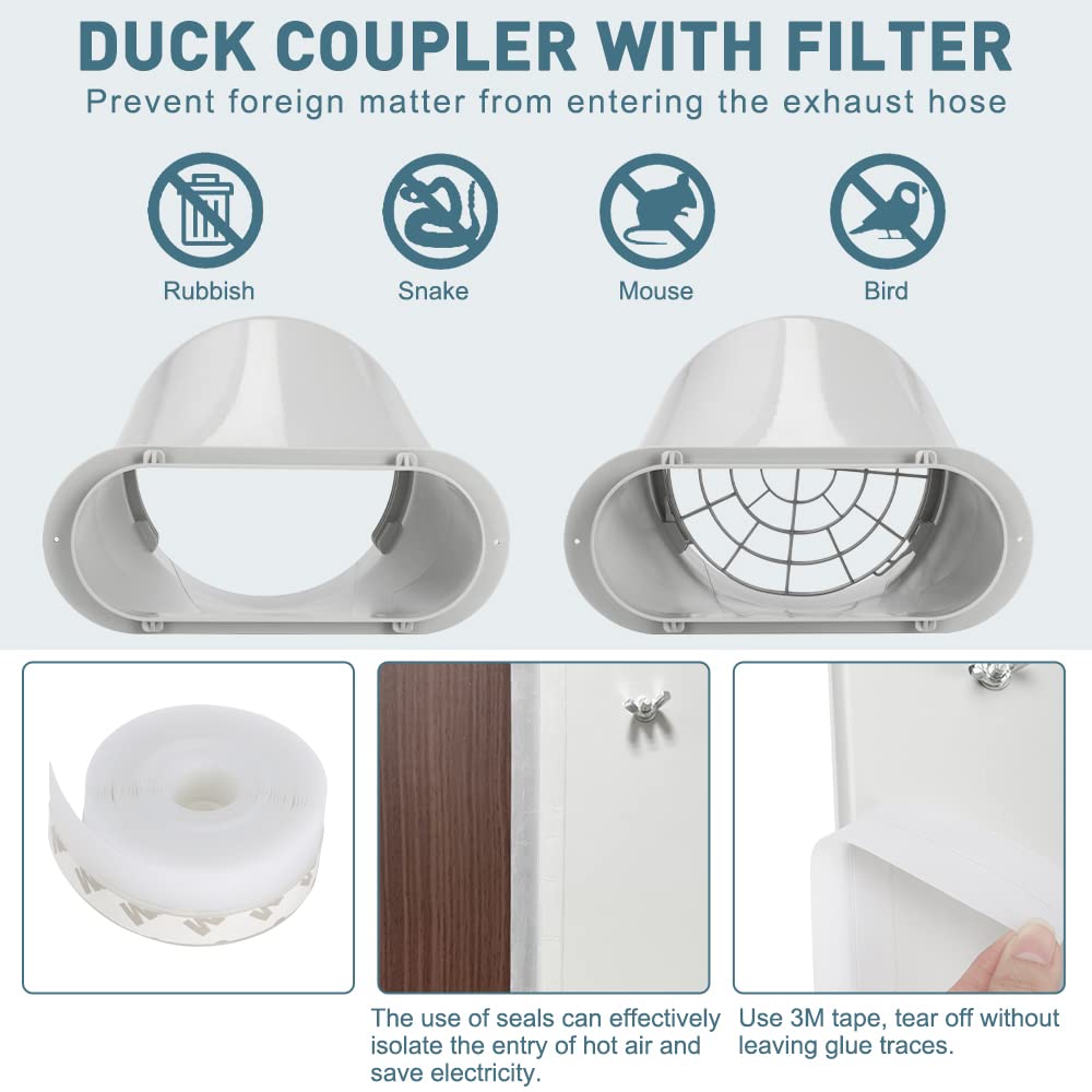 Unaoiwn Portable Air Conditioner Window Kit, Adjustable Vertical/Horizontal Sliding Window Kit Plate For Ac Unit, Ac Window Vent