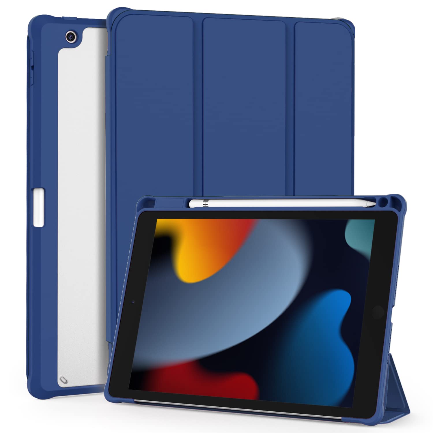 Okp For Ipad 9Th/8Th/7Th Generation Case (2021/2020/2019), Ipad 10.2 Inch Cases With Trifold Stand, Slim Ipad 9/8/7 Th Gen Cover