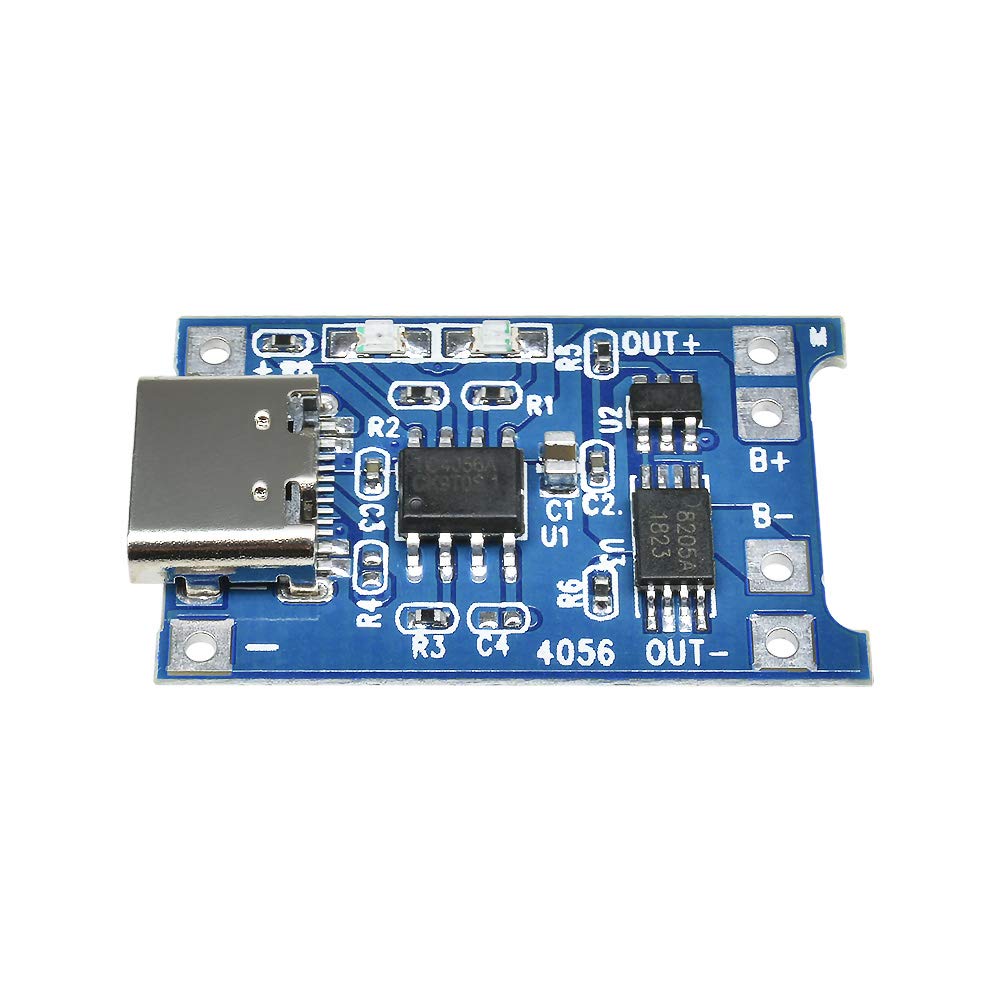 Diymore 10Pcs Tp4056 Type C Usb 5V 1A Battery Charger Module Charging Board With Dual Protection Functions