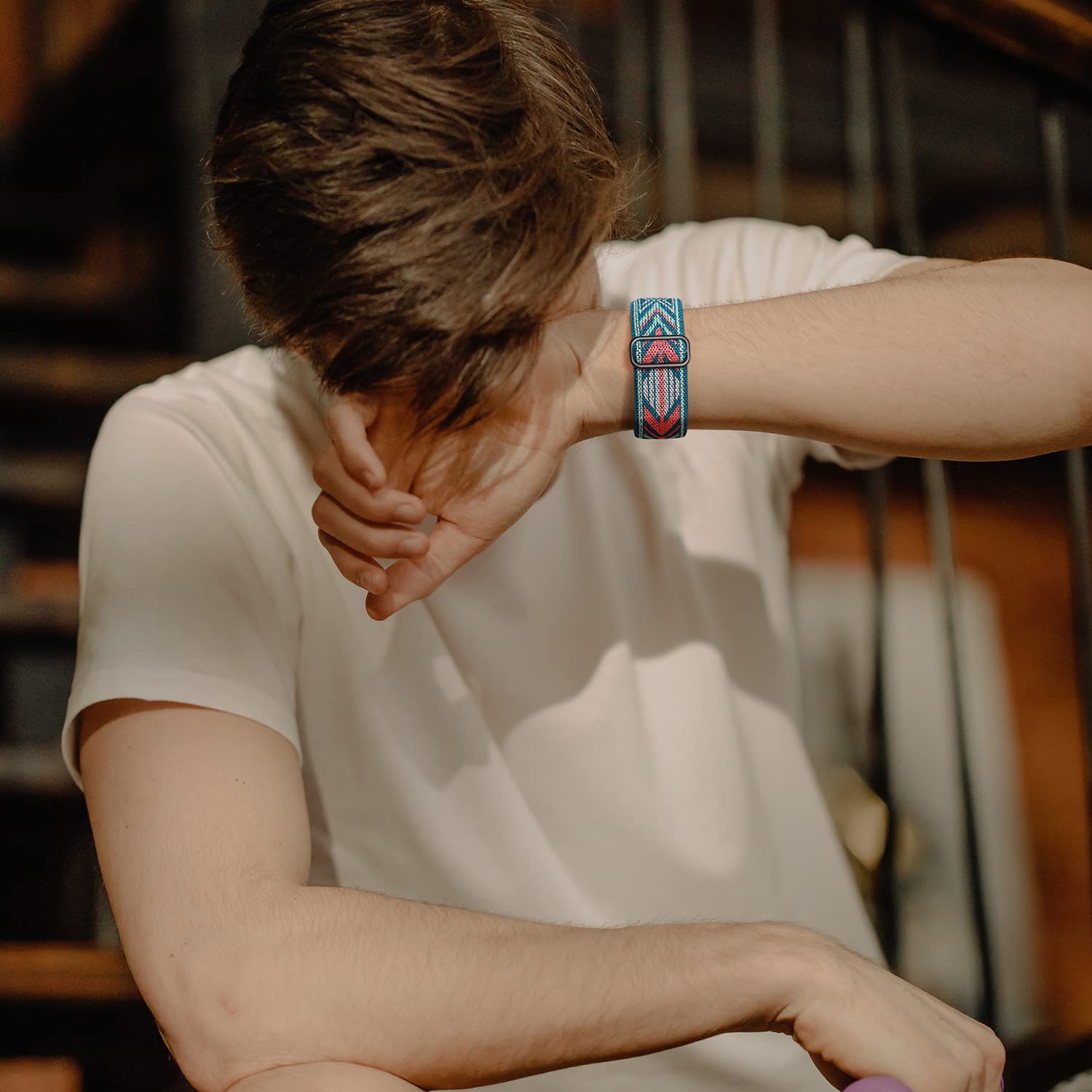 Vcegari Stretchy Nylon Solo Loop Compatible With Apple Watch Band 38Mm 40Mm 41Mm 42Mm 44Mm 45Mm 49Mm For Women Men, Adjustable E