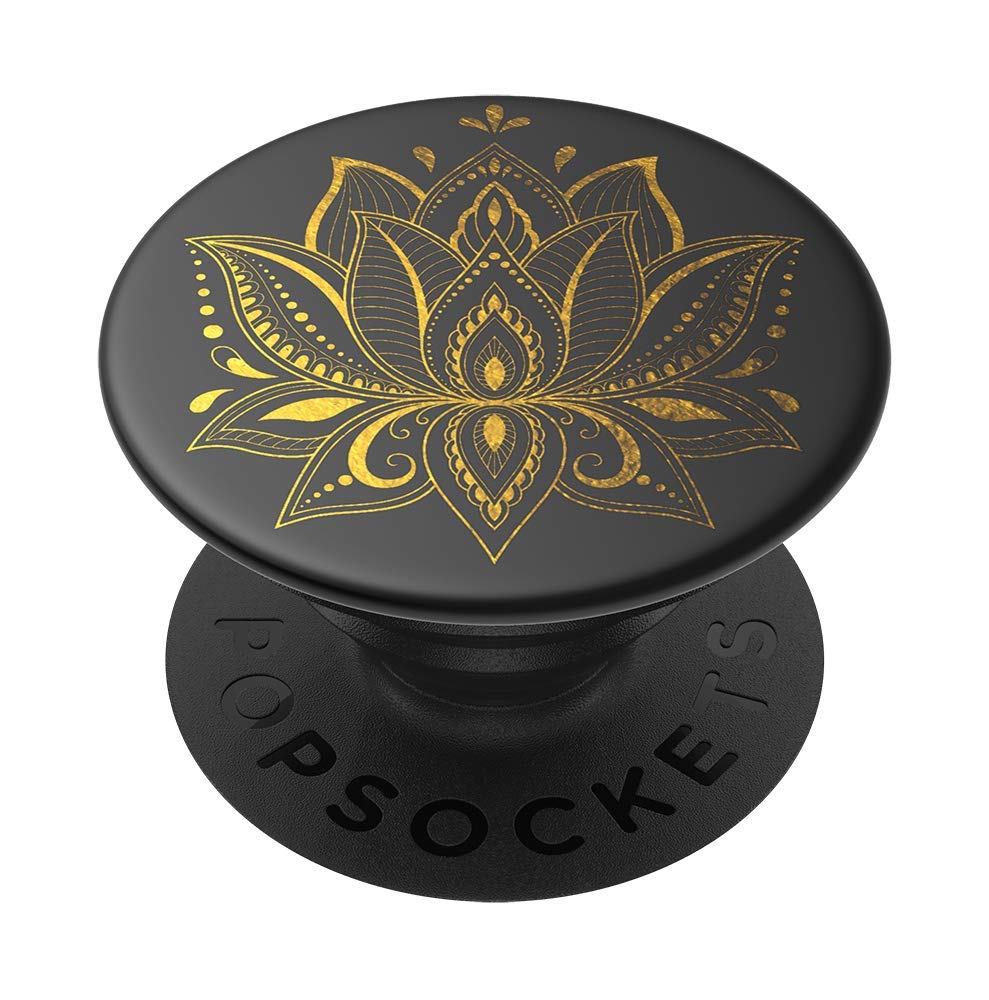 Popsockets Phone Grip With Expanding Kickstand, Mandala Popgrip   Golden Prana Black