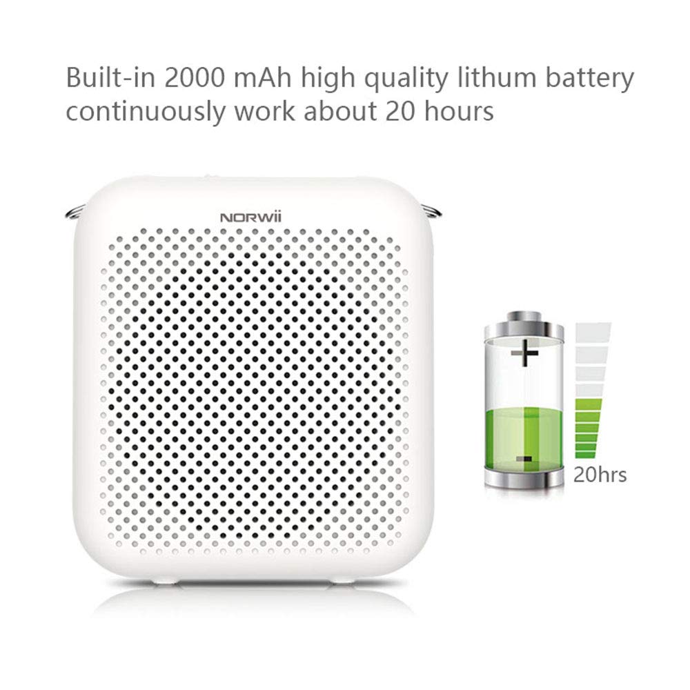 Norwii S358 Portable 2000Mah Rechargeable Voice Amplifier With Wired Microphone Headset & Waistband, Personal Microphone And Spe