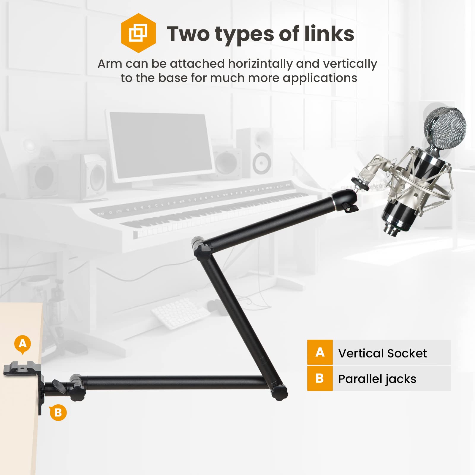 Tarion Camera Desk Mount Stand Articulating Camera Arm Flexible Overhead Camera Mount Adjustable Heavy Duty Tabletop Dslr Mount