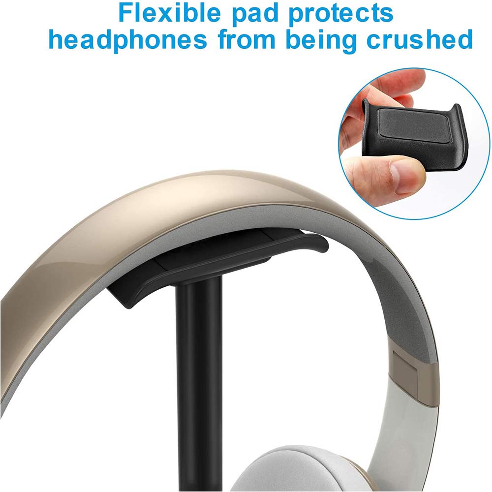 Deear Headphone Stand Gaming Headset Holder Universal Aluminum Metal Headphone Holder Hanger With Aluminum Supporting Bar Flexib