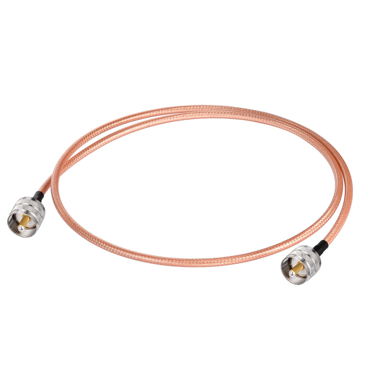 SUPERBAT High-Power Digital Coax Cable UHF Male PL-259 to UHF Male PL-259 UHF Jumper (3ft 100cm,RG142) for HAM & CB Radio Antenna Analyzer Dummy Load SWR Meter