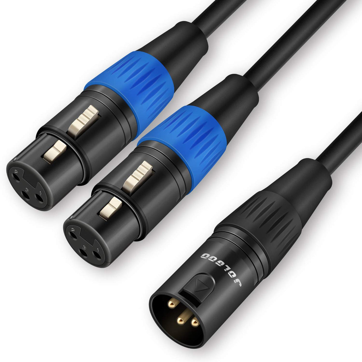Jolgoo Xlr Splitter Cable, Dual Xlr Female To Xlr Male Y Splitter Microphone Cable, Xlr 2 Female To 1 Male Cable, 5 Feet