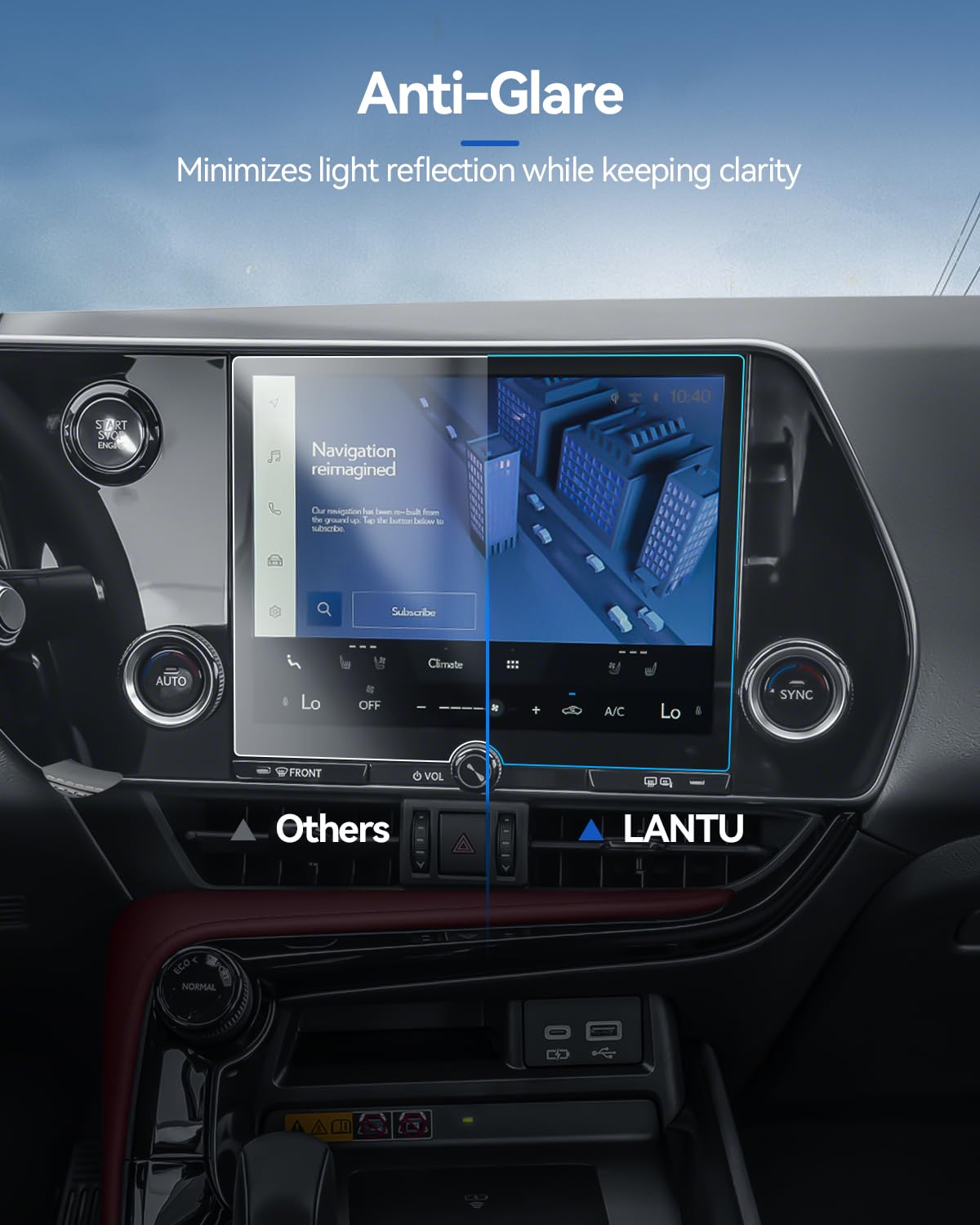 Lantu Car Screen Protector For Lexus Nx (Nx 250/Nx 350/Nx 350 F Sport Handling/Nx 350H) Accessories Navigation Touchscreen Prote