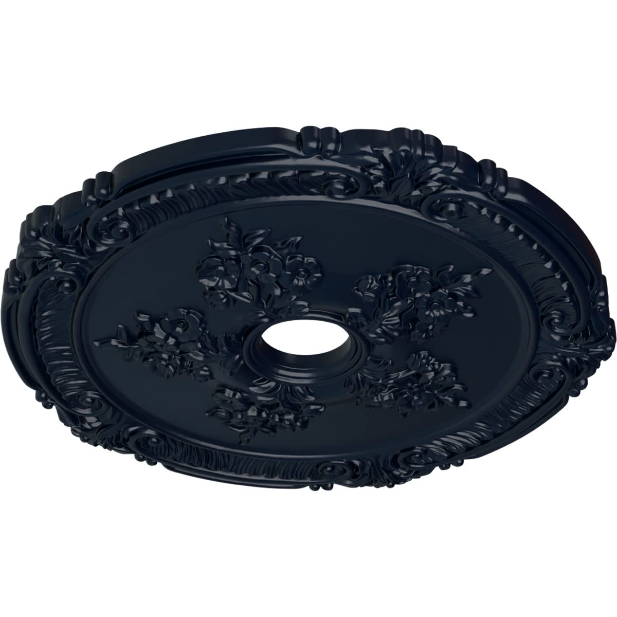 Ekena Millwork Cm26Atmdf Attica With Rose Ceiling Medallion, 26''Od X 3 3/4''Id X 1 1/2''P, Hand Painted Midnight Dream