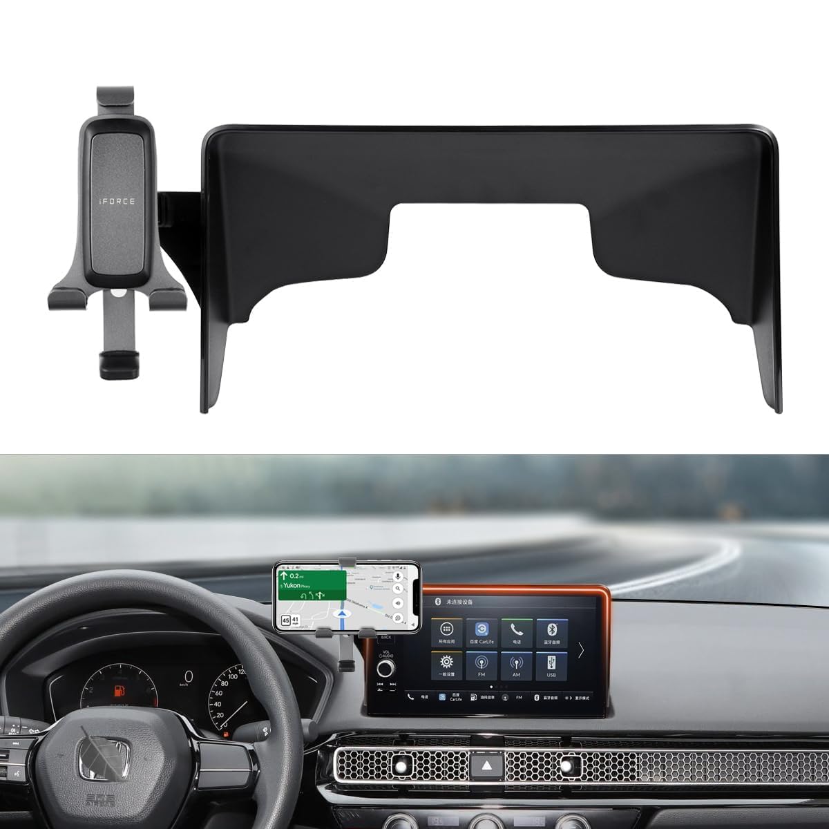 Autorder Car Phone Holder For 2022-2025 Honda Civic Accessories 7/9 Inch Touchscreen Air Vent Screen Fixed Clip Cell Phone Mount