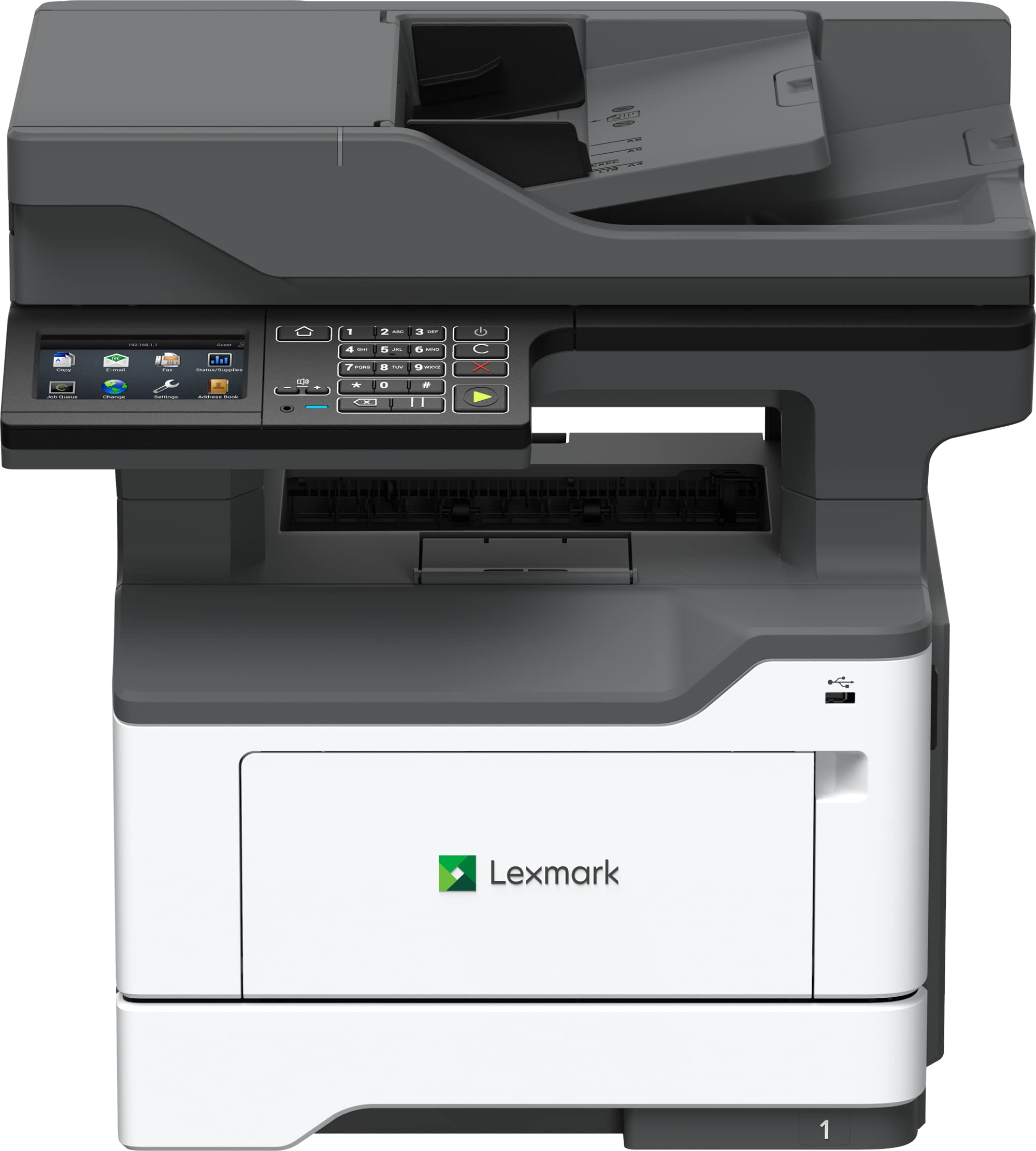 Lexmark MX521de Monochrome All-in One Laser Printer, Scan, Copy, Network Ready, Duplex Printing and Professional Features, Print