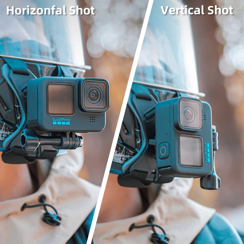 Surewo Motorcycle Helmet Chin Strap Mount Compatible With Gopro Hero 13,12,11,10, 9, 8, 7, (2018), 6 5,Dji Osmo Action 5 Pro/4/3, Akaso, Sjcam And Most Action Cameras