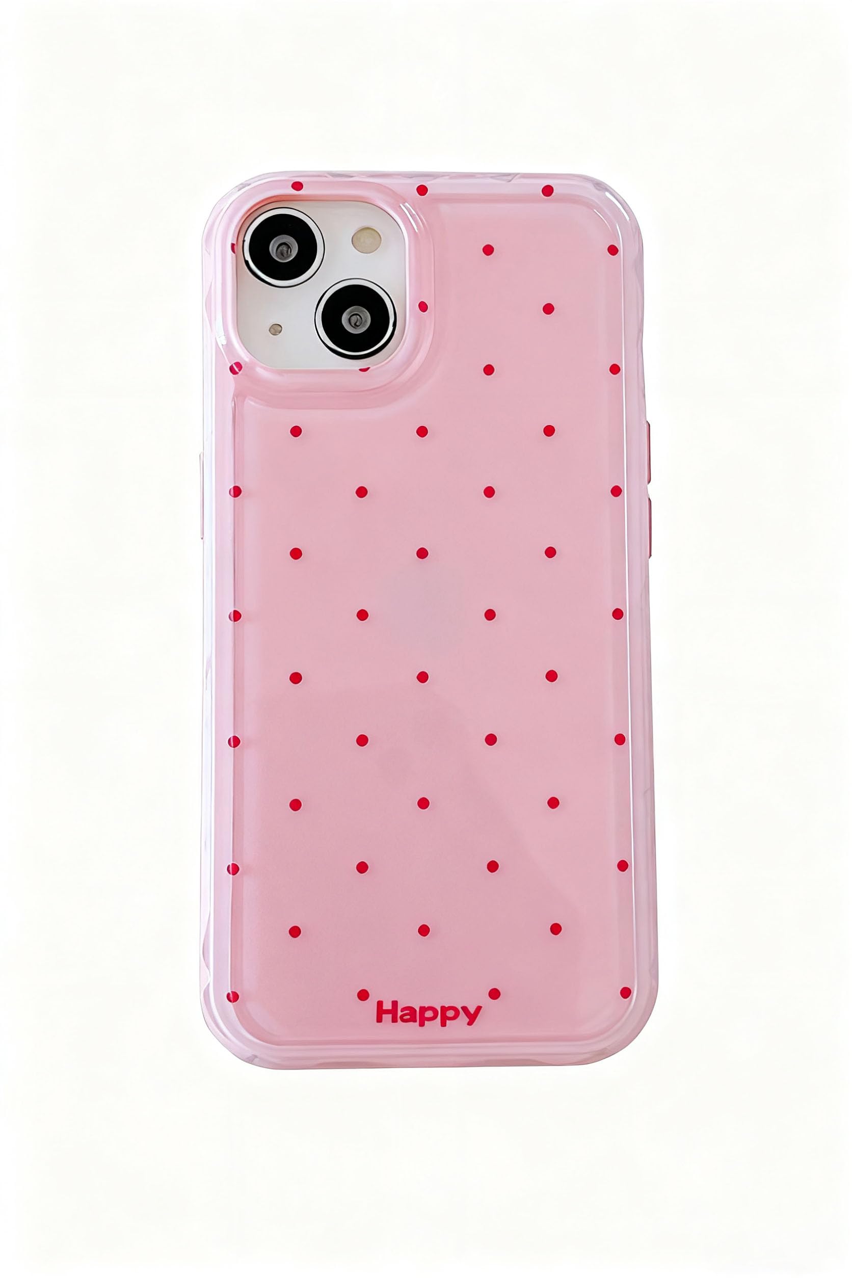Dwginnt for iPhone 15 Case 6.1 Inch Cute Polka Dot Soft TPU Durable Protective Aesthetics Design Cover for Girls Women - Pink