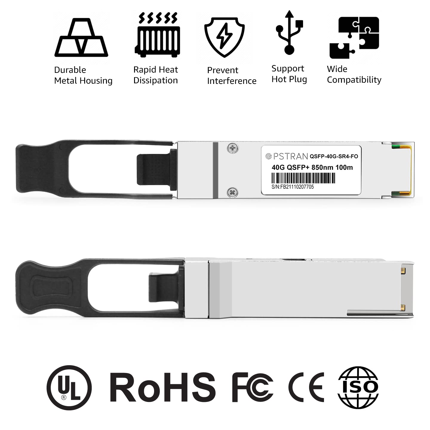 Opstran 40Gbase Sr4 Qsfp+ Optical Transceiver Module Compatible With Palo Alto Pan Qsfp 40Gbase Sr4 40G Qsfp+ Sr4 850Nm 100M Ddm
