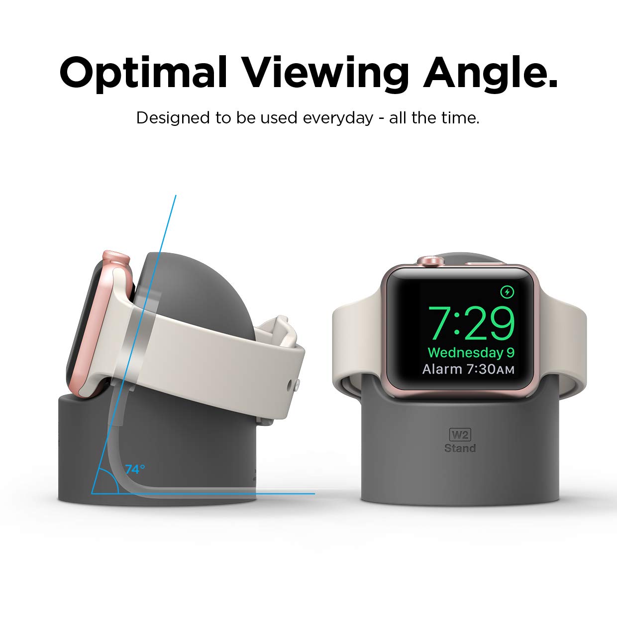 Elago W2 Charger Stand Compatible With Apple Watch Series Ultra2/Ultra/10/9/8/7/6/5/4/3/2/1/Se (49Mm, 46Mm, 45Mm, 44Mm, 42Mm, 41