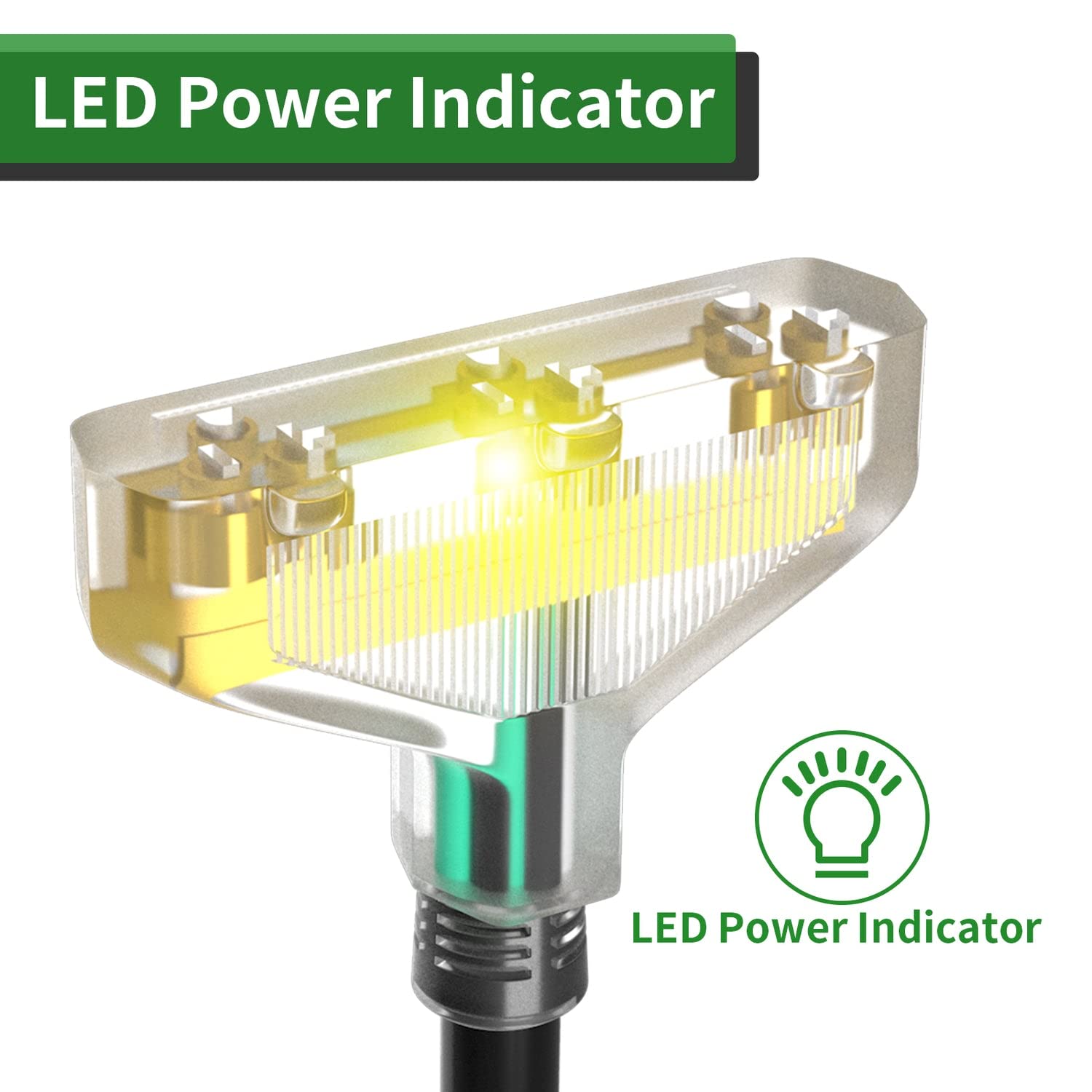 Rvguard 30 Amp To 110V Adapter Cord, Nema Tt 30P To 3X 5 20R Household Outlet With Led Power Indicator