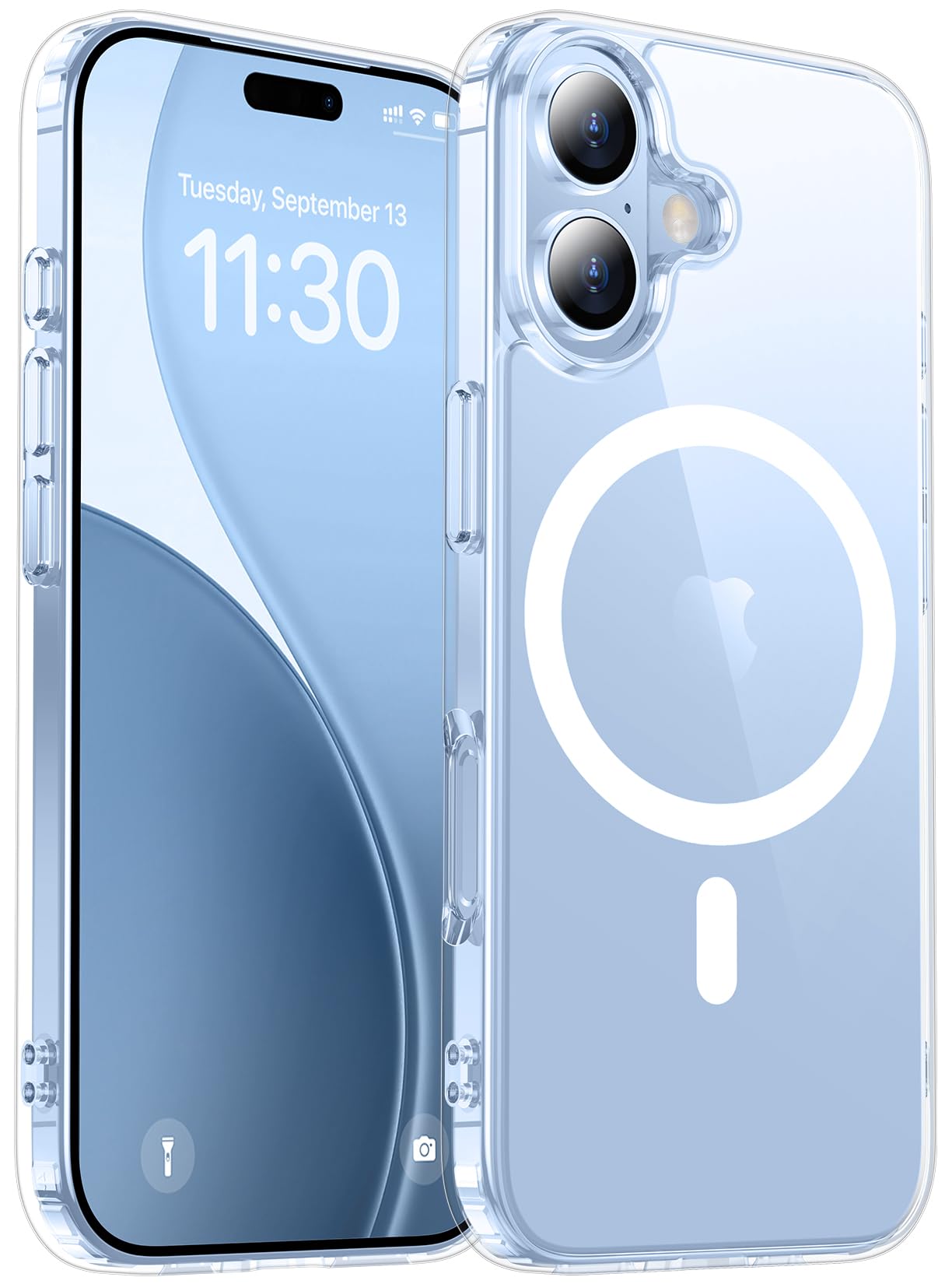 Red2Fire Magnetic for iPhone 17 Case Clear, [Compatible with Magsafe][Anti-Yellowing] Shockproof Slim Phone Case for iPhone 17, 