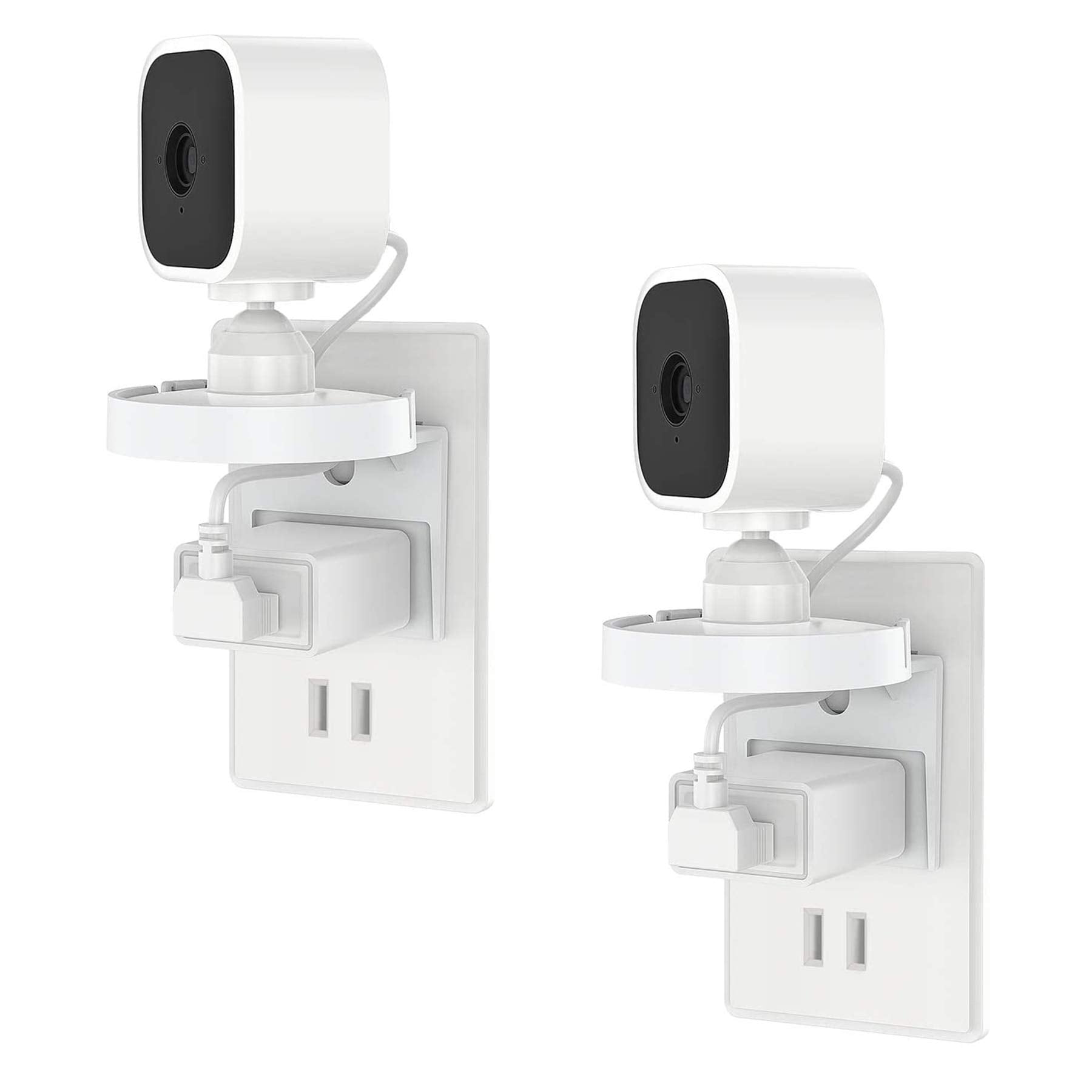 Koroao 2Pack Blink Mini Outlet Wall Mounts   Ac Outlet Wall Plug Mount Stand Holder Bracket For Blink Mini Indoor Camera Without Messy Wires Or Screws(Blink Mini Is Not Include)