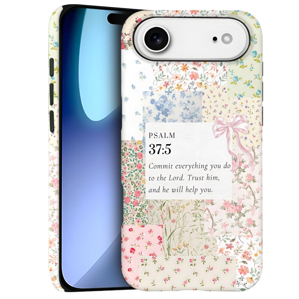 Case for iPhone 17 Air - Slim Fit Anti-Scratch Phone Case for Girl Women - Christian Collage Patchwork Jesus Faith (Frosted)