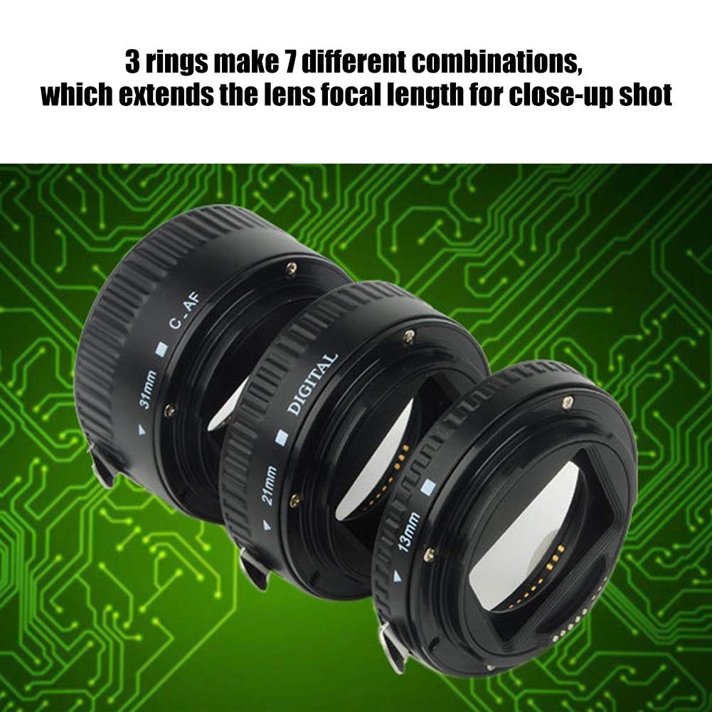 Tosuny Metal Auto Focus Macro Extension Tube Set for EF Mount