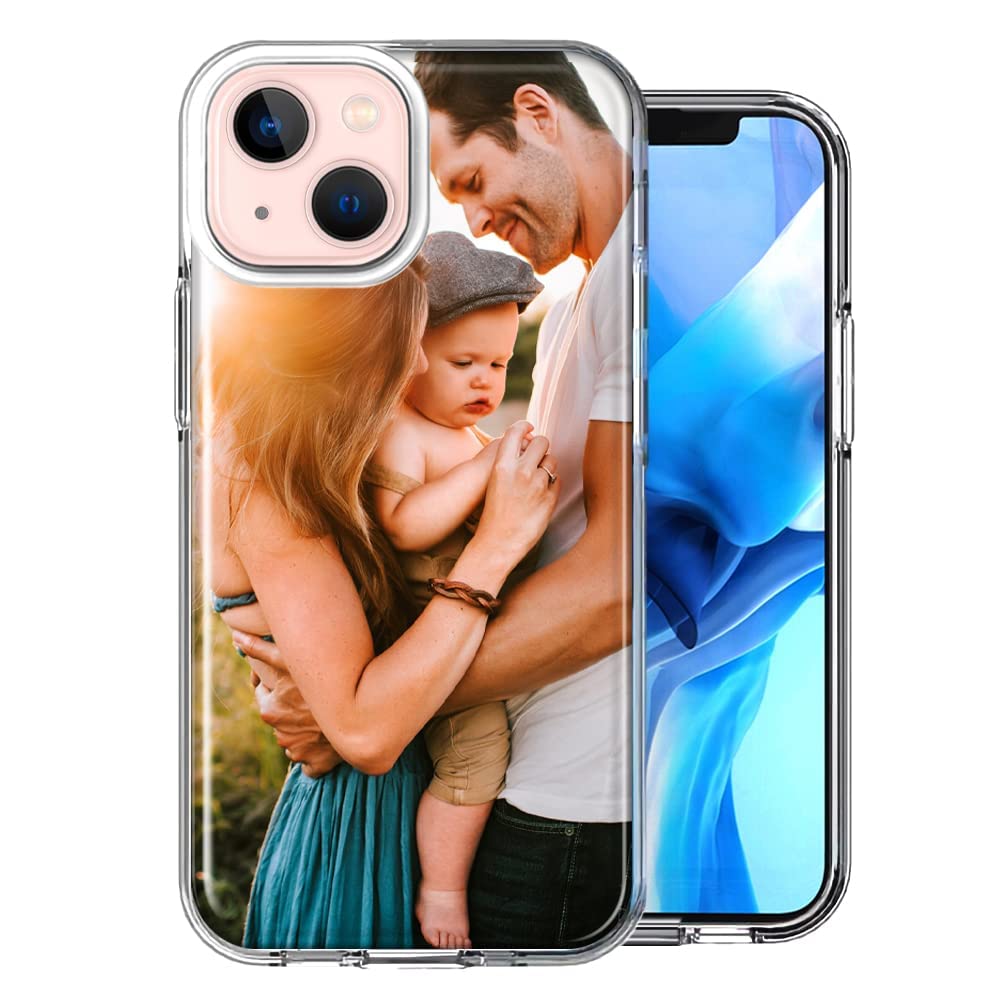 Personalized Custom Double Layered Phone Case For Apple Iphone 13 6.1 Inch Only   Design Your Own Perfect Custom Picture Photo C