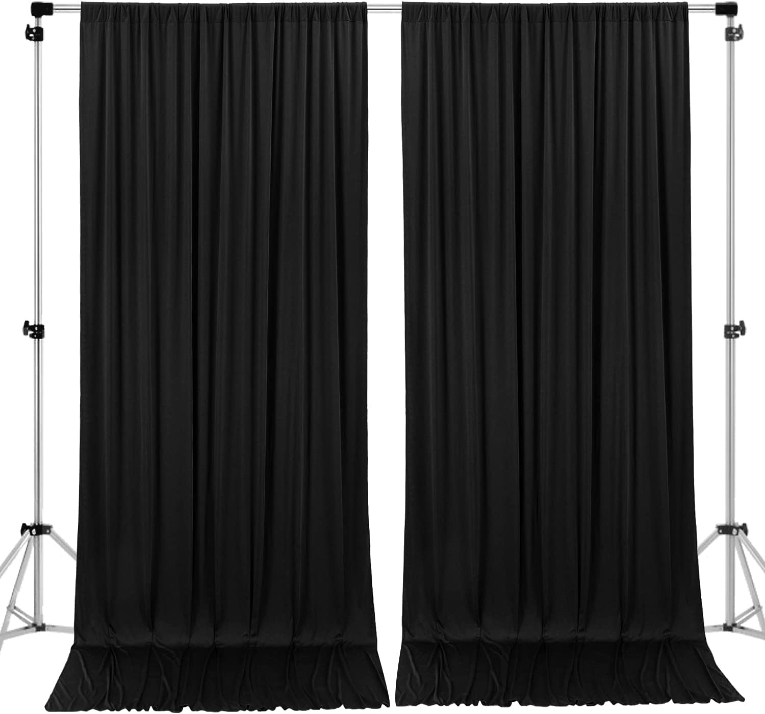 Ak Trading Co. 10 Feet X 8 Feet Ifr Polyester Backdrop Drapes Curtains Panels With Rod Pockets   Wedding Ceremony Party Home Win