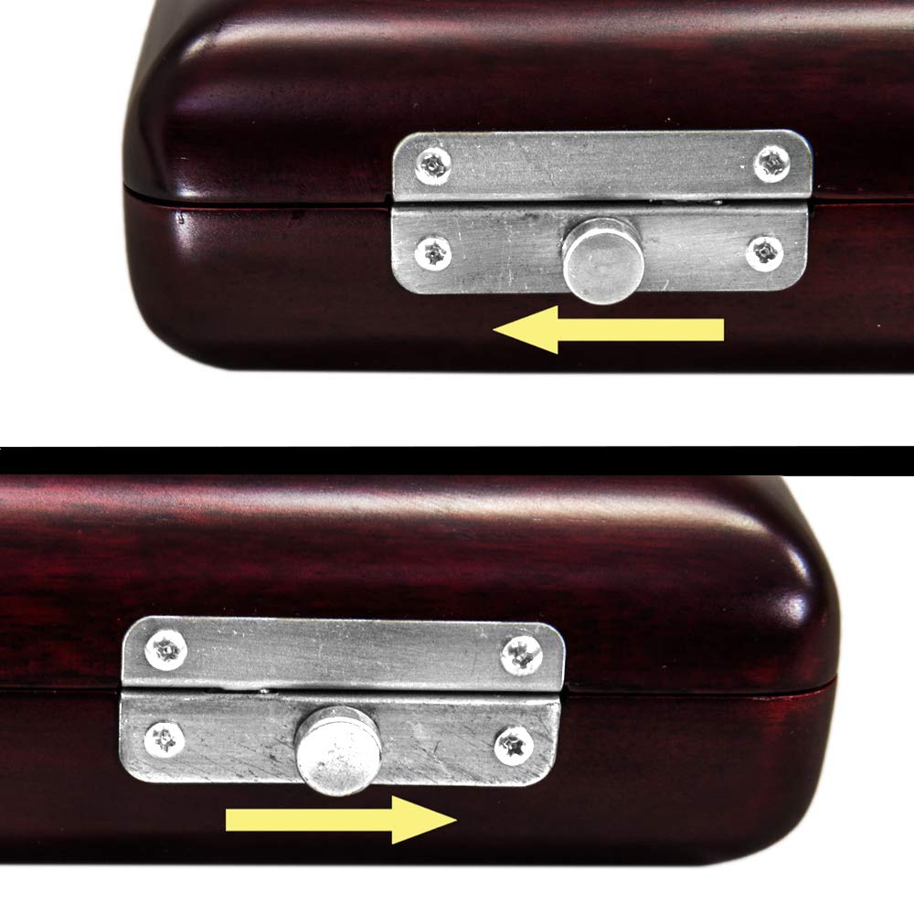 Paititi Mahogany Wood C Foot Hard French Style High Quliaty 16 Hole Flute Case (Ptflhc601)