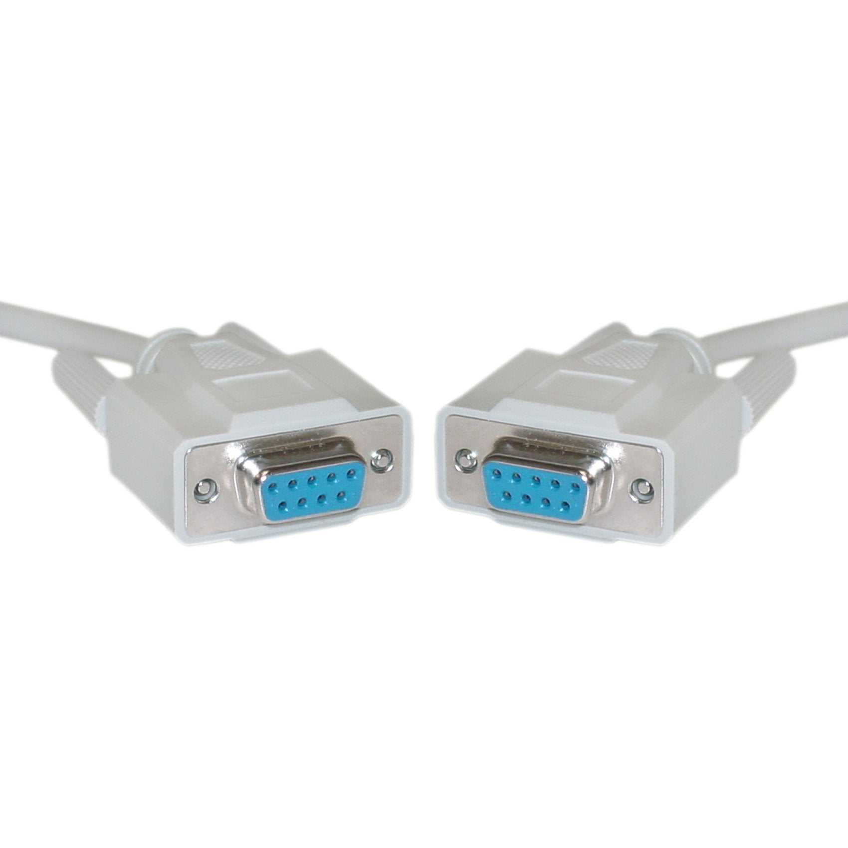 Cablewholesale 6 Feet Db9 Female Serial Cable, Db9 Female To Female, Ul Rated, 9 Conductor, 1:1, Gray, 9 Pin Serial Cable Female