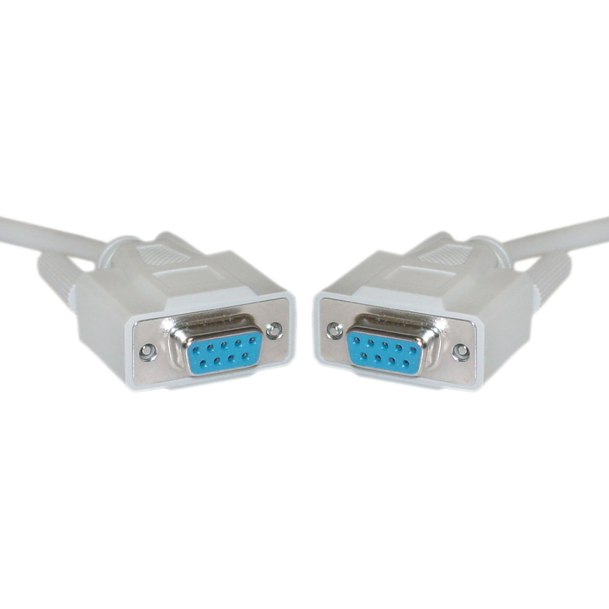 Cablewholesale 6 Feet Db9 Female Serial Cable, Db9 Female To Female, Ul Rated, 9 Conductor, 1:1, Gray, 9 Pin Serial Cable Female