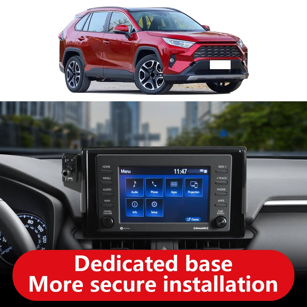 Musttrue Car Phone Holder For 2019-2025 Toyota Rav4 Lx Xle, Hybrid Le Se Woodland, Prime Se Auto Accessories Navigation Bracket