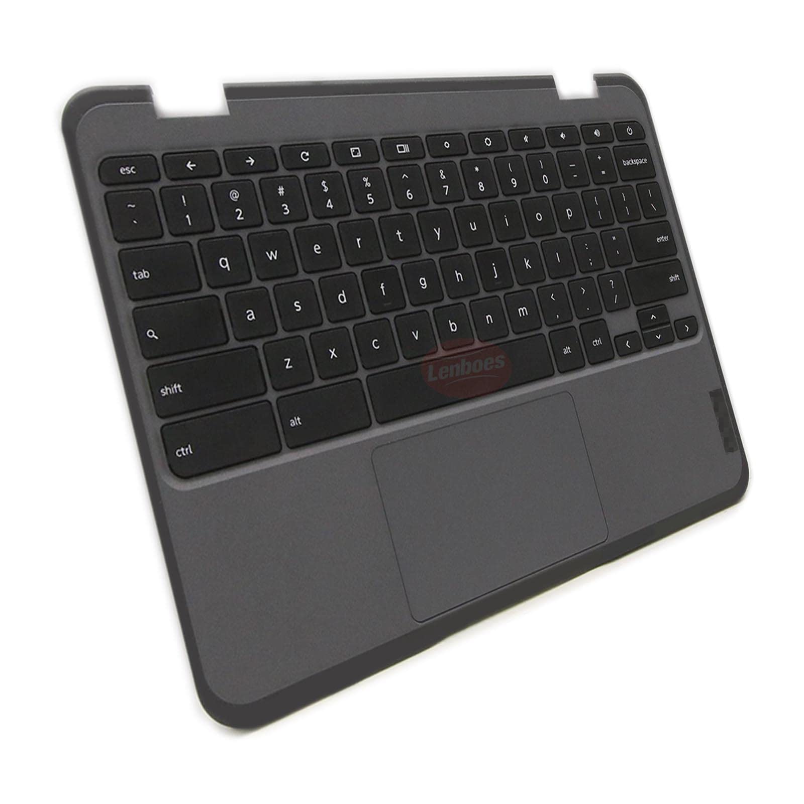 Partsatoz Laptop Palmrest Upper Case Top Cover With Keyboard And Touchpad Assembly Replacement For Lenovo 100E Chromebook Gen 3