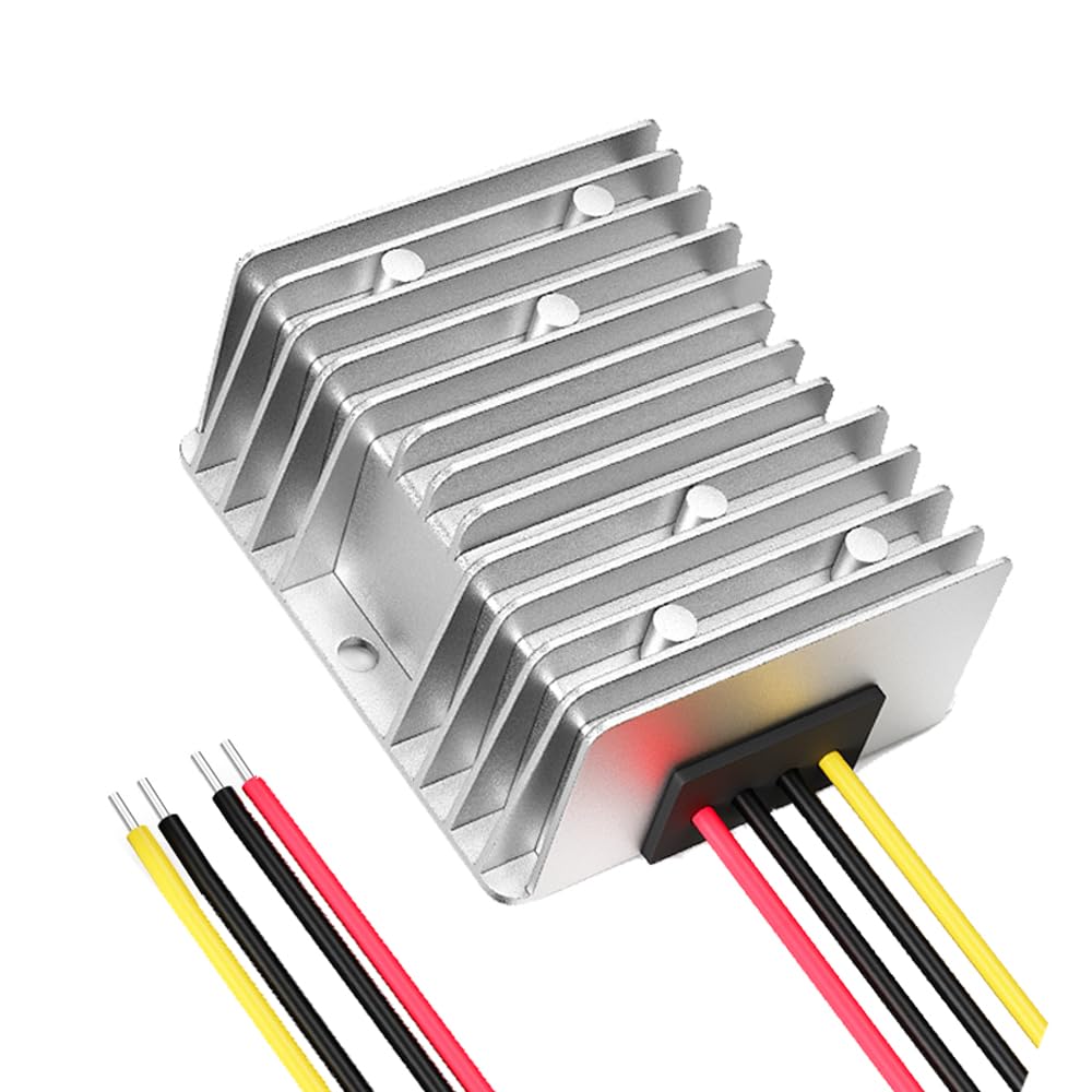 12V 24V to 5V Buck Converter, 15A 75W Step Down DC Voltage Regulator for Car Truck Vehicle Boat RV Solar Energy System - Waterpr