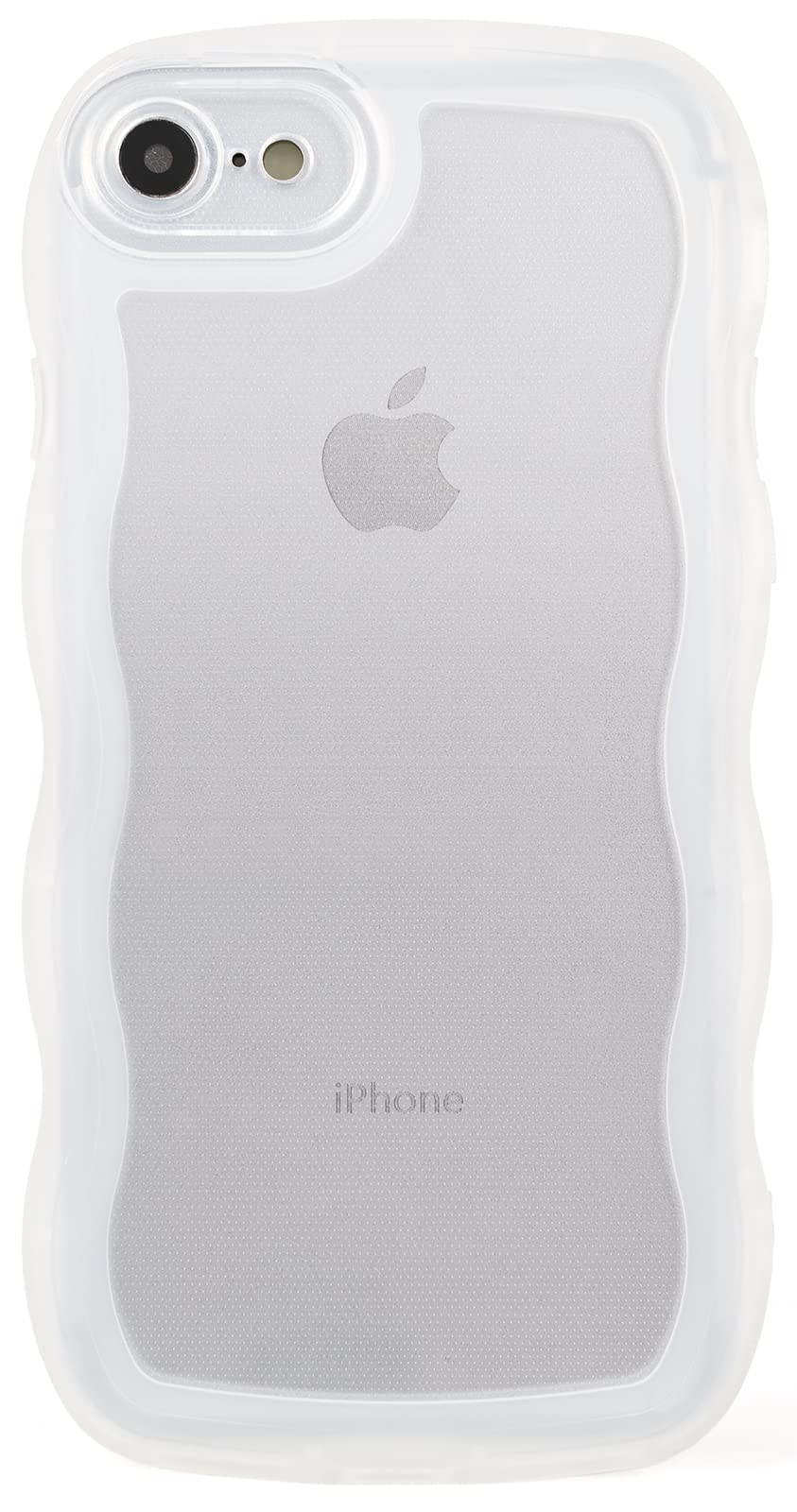 Skylmw Compatible With Iphone Se/7/8 Case 4.7'', Cute Kawaii Curly Wave Frame Shape Soft Silicone Shockproof Protective Phone Co