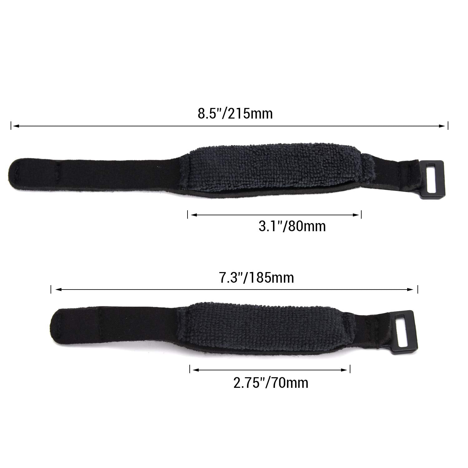 Facmogu 2Pcs Guitar String Mute Dampener, Guitar String Cover Belt, Adjustable Bass Guitar Mute Silencer, Fretboard Muting Strap