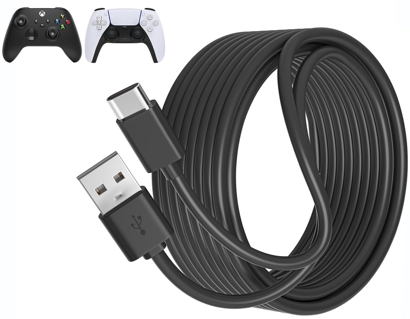 USB C Cable PS5 Controller Charger Cord for Xbox Series X/S,10ft Long PS5 Charging Cable for Sony PlayStation 5 Controller,USB A