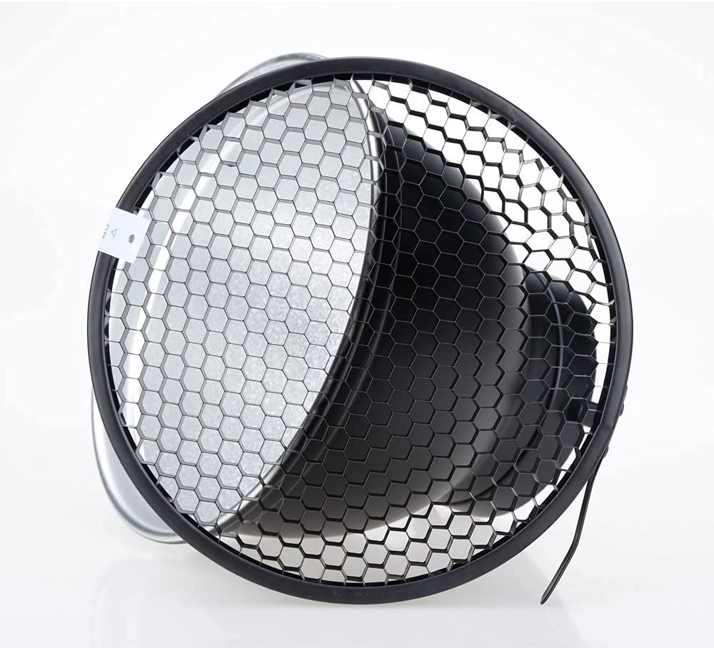 Standard Reflector Diffuser 7Inch/ 18Cm With 20/40/60 Degree Honeycomb Grid For Bowens Mount Studio Light Strobe Flash And Led V