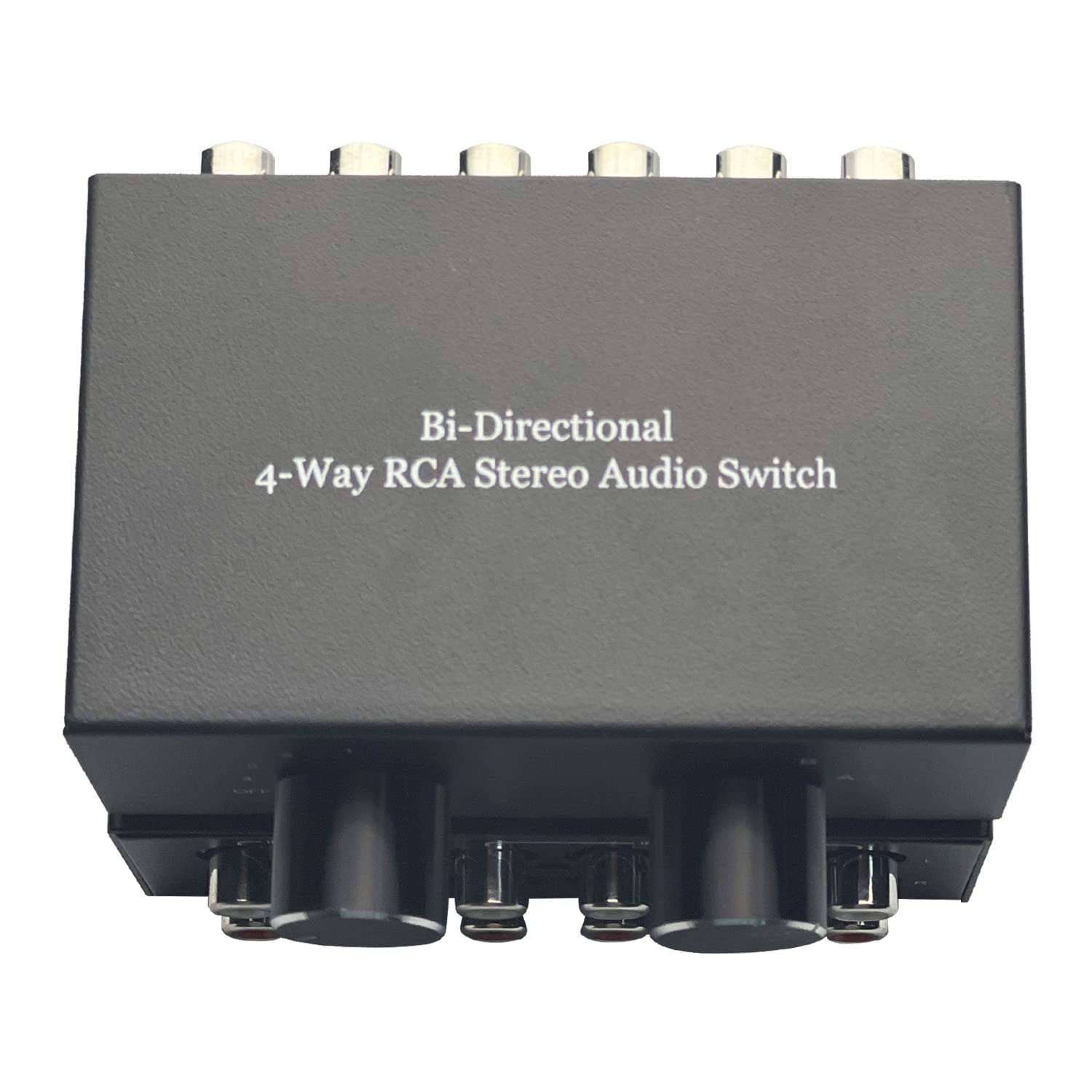 4 Port Bi Directional Rca Audio Switcher, 4 Way Stereo L/R Sound Channel 2 In 4 Out Or 4 In 2 Out, L/R Sound Channel Audio Switch Splitter Rca Stereo Switch Selector For Dvd Stereo Speaker Cd Player