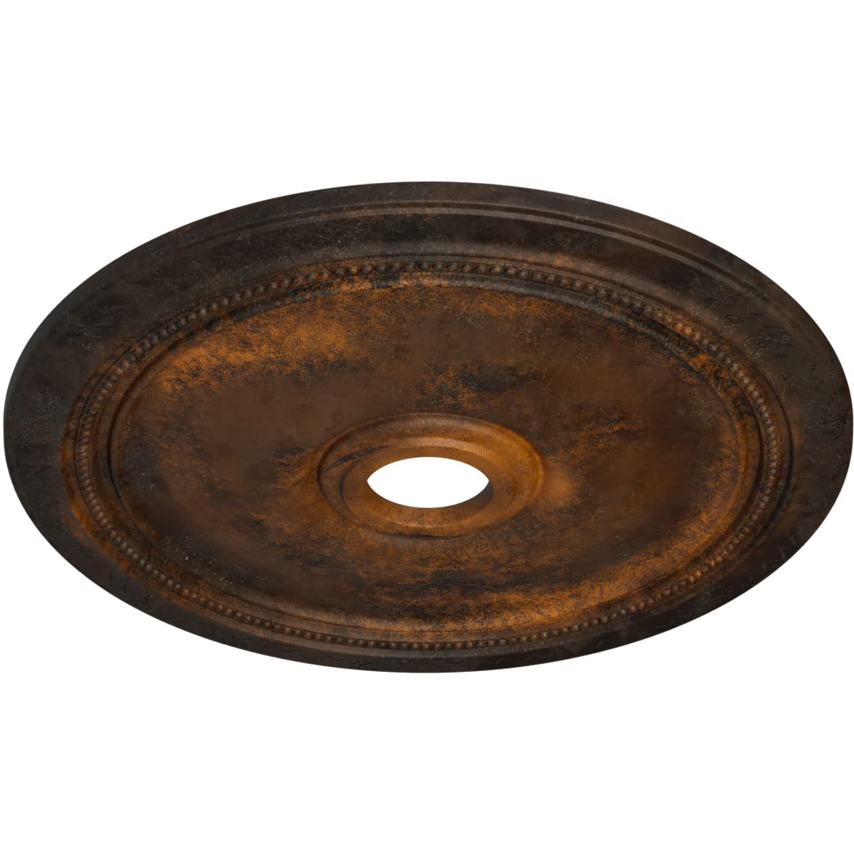 Ekena Millwork Cm24Dirus Diane Ceiling Medallion, 24Od X 3 5/8Id X 1 1/4P (Fits Canopies Up To 6 1/4), Hand-Painted Rust